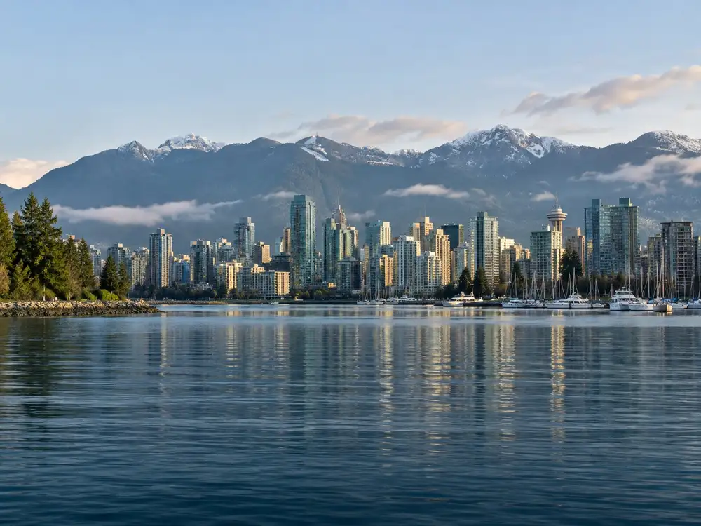 Vancouver skyline, harbour and North Shore mountains